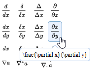 EquaThEque Visual Math Editor Screenshot tooltip